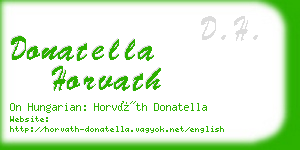 donatella horvath business card